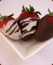 Chocolate coated strawberries